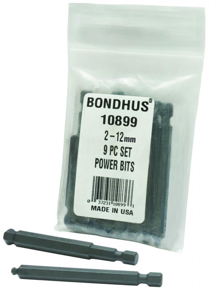 Set 9 Ball End Power Bits 2-12mm