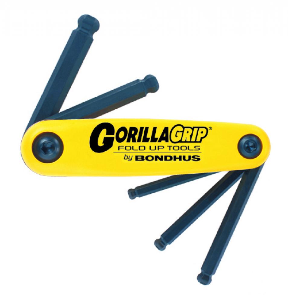 Set 5 Ball End GorillaGrip Fold-up Tools 3/16-3/8&#34;