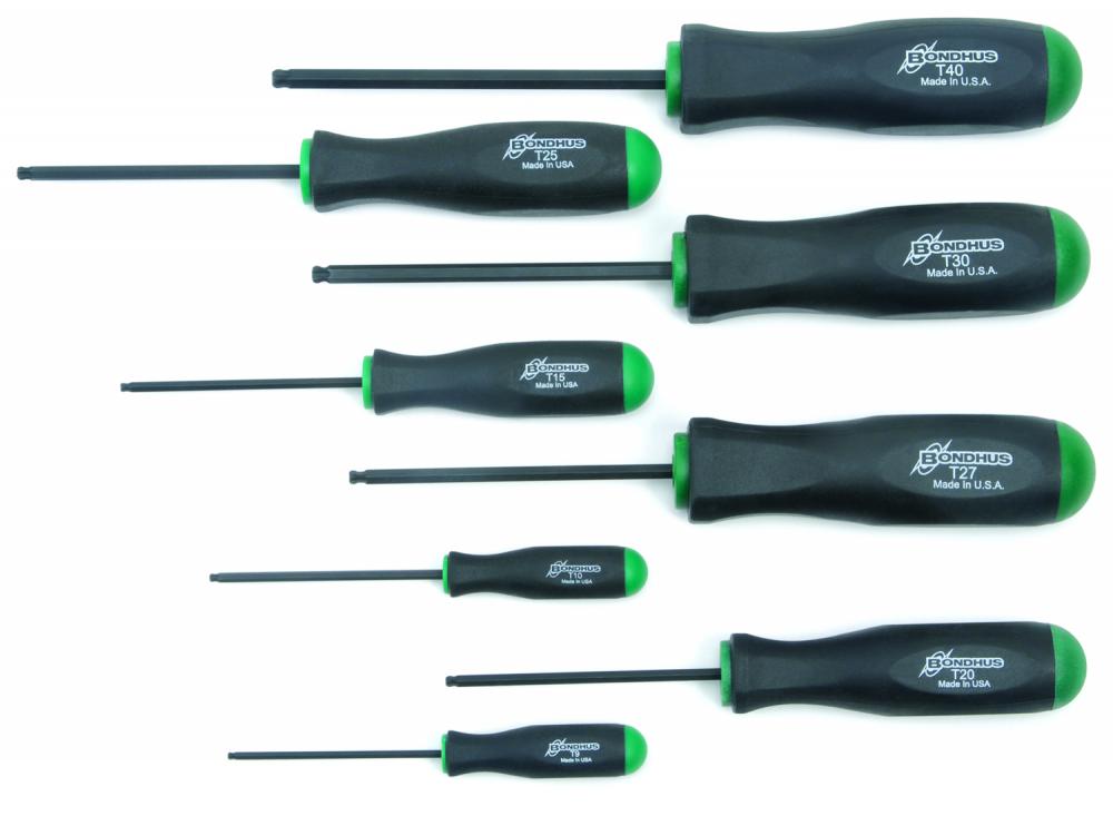 Set 8 BallStar Tip Screwdrivers T9-T40