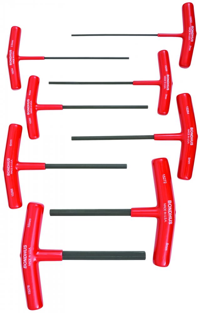 Set 8 Hex T-Handles 6&#34; Length 2-10mm