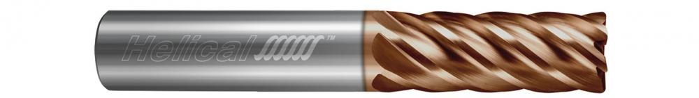 HEV-R-60375-R.020 End Mills for Stainless & High Temp - 6 Flute - Corner Radius - Variable Pitch