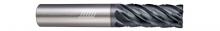 Helical Solutions 82229 - HEV-C-R-60375-R.030 End Mills for Steels - 6 Flute - Corner Radius - Chipbreaker Rougher - Variable