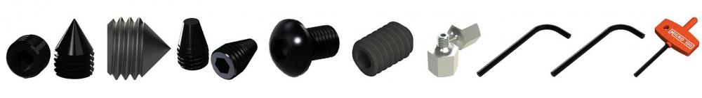 SET SCREW 10-32 X 1/4 EXT POINT; BLK ALLOY