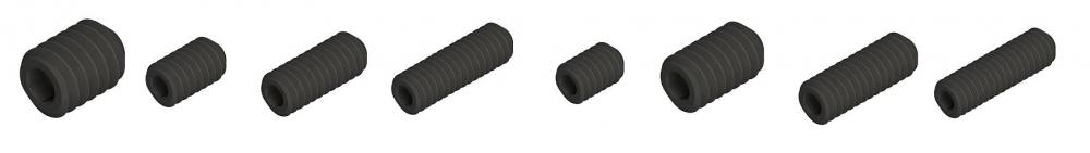 SET SCREW 8/32  X 3/8 CUP POINT; BLK ALLOY