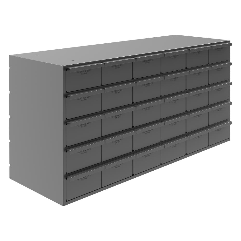 30 Drawers, 11-5/8&#34; Deep, Gray