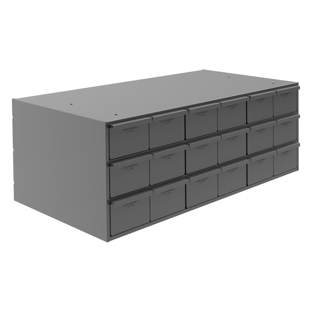 18 Drawers, 17-1/4&#34; Deep, Gray