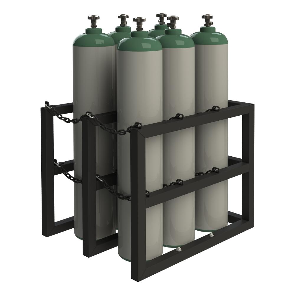 Gas Cylinder Rack For 6 Vert. Cylinders