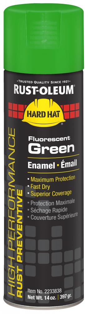 Rust-Oleum Hard Hat High Performance V2100 System Rust Preventive Enamel Spray Paint, Gloss Fluoresc