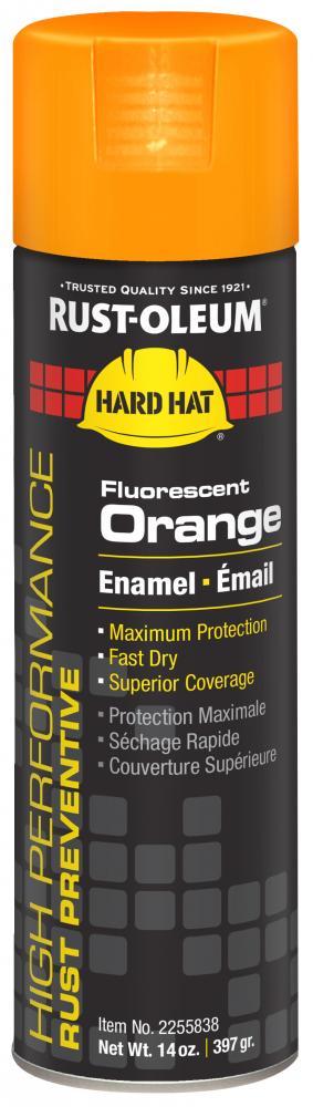 Rust-Oleum Hard Hat High Performance V2100 System Rust Preventive Enamel Spray Paint, Gloss Fluoresc