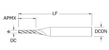 KYOCERA SGS Precision Tools 00584 - Micro EM 4FL Square Long